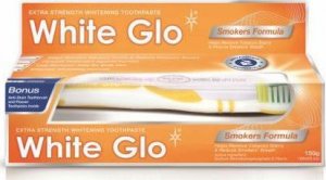 White Glo WHITE GLO_SET Smokers Formula wybielająca pasta do zębów dla palaczy 100ml + szczoteczka 1