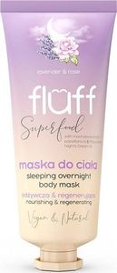 Fluff Super Food Sleeping Overnight Body Mask odżywczo-regenerująca maska do ciała Lawenda i Róża 150ml 1