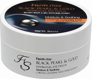 Farmstay Black Pearl Gold Hydrogel hydrożelowe płatki pod oczy 60szt. 2