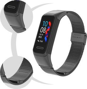 Strado Pasek stalowy do Honor Band 5 (Czarne) uniwersalny 3