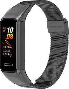 Strado Pasek stalowy do Honor Band 5 (Czarne) uniwersalny 4