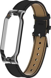 Opaska skórzana Mi Band 5 czarna 3