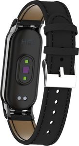 Opaska skórzana Mi Band 5 czarna 4