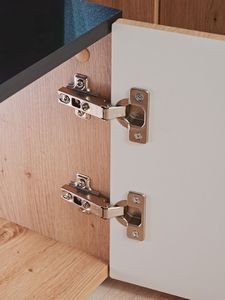 FURNIVAL Meblościanka SOLIDO dąb srtisan/czarny mat z oświetleniem LED FURNIVAL 9