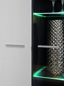 FURNIVAL Meblościanka SOLIDO biała/sosna norweska czarna z podświetleniem LED FURNIVAL 4