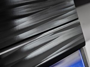 FURNIVAL Meblościanka MODICA czarny mat/czarny połysk efekt 3D FURNIVAL 5