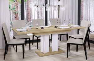ENDO Stół AURORA 130(210)x80 dąb riviera rozkładany do salonu ENDO 1
