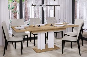 ENDO Stół AURORA 130(210)x80 dąb wotan rozkładany do jadalni i salonu ENDO 1