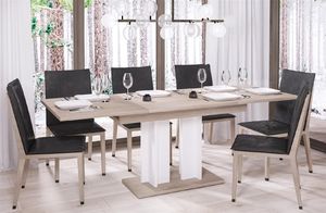 ENDO Duży stół AURORA 130(210)x80 dąb sonoma odporny na wilgoć ENDO 1