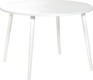 MOONWOOD Meble Stół CRYSTAL WHITE 110 biały nogi z litego drewna MOONWOOD Meble 1