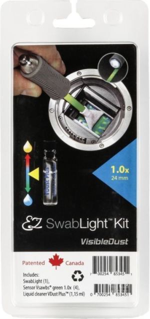 Visible Dust Zestaw czyszczący EZ SwabLight Kit 1.0x 24 mm do matryc aparatów zielony (14856533) 1