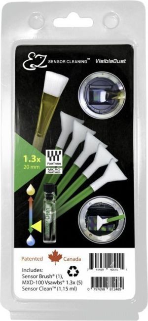 Visible Dust Zestaw czyszczący EZ Plus Kit Sensor Clean 1.3x 20 mm do matryc aparatów zielony (12300377) 1