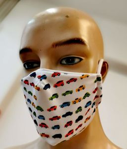 Regio Maseczka na Twarz Wielorazowa Ochronna Autka  r. S 2