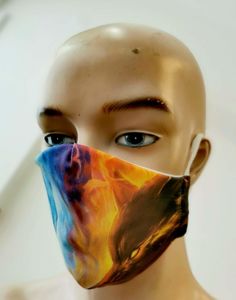 Regio Maseczka na Twarz Wielorazowa Ochronna Płomień r. L 2