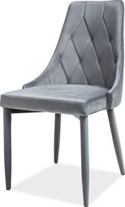 Selsey Krzesło tapicerowane Cornido szary welur 1