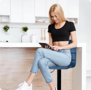 Sofotel Hoker barowy z oparciem Drava niebieski 8