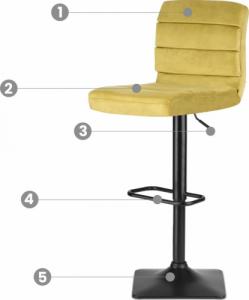 Sofotel Hoker barowy z oparciem Drava żółty 7