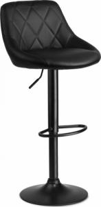 Sofotel Hoker barowy z oparciem Nerra czarny z czarną podstawą 2