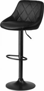 Sofotel Hoker barowy z oparciem Nerra czarny z czarną podstawą 3