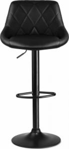 Sofotel Hoker barowy z oparciem Nerra czarny z czarną podstawą 4