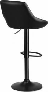 Sofotel Hoker barowy z oparciem Nerra czarny z czarną podstawą 5
