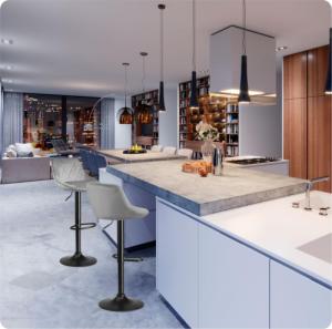 Sofotel Hoker barowy z oparciem Nerra jasnoszary 9