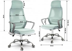 Krzesło biurowe Sofotel Praga Jasnoniebieskie 7