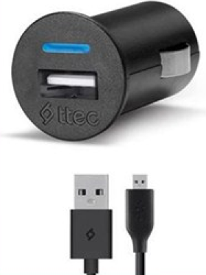 Ładowarka TTEC z wejściem micro USB (TCOMPACTCARCHARGERUSB700MAH) 1