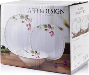 Affek Design Komplet Obiadowy Blossom 18szt. Porcelanowy Kwiaty (21223) 3