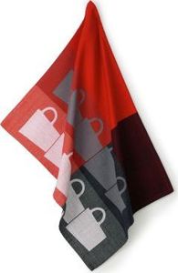 Kela Ściereczka Kela Tabea Cups kuchenna, 50x70 cm, czerwono-czarna 1