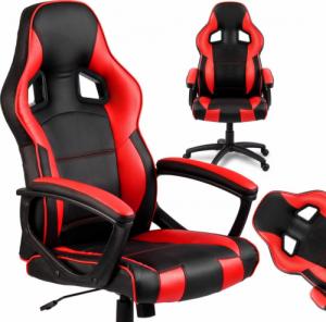 Fotel Sofotel Surmo Czarno-czerwony 2