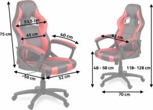 Fotel Sofotel Surmo Czarno-czerwony 5