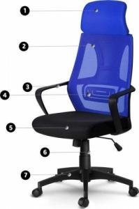 Krzesło biurowe Sofotel Praga Niebieskie 7