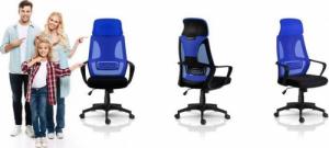 Krzesło biurowe Sofotel Praga Niebieskie 10