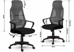 Krzesło biurowe Sofotel Praga Szare 11