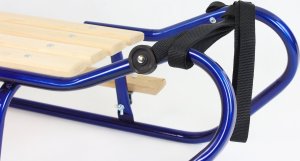 E-sezon Sanki metalowe z oparciem, szelkami i materacykiem niebieskie 8