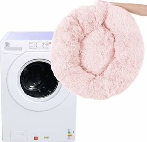 Springos Legowisko dla psa 80cm, pluszowe posłanie dla kota brudny róż UNIWERSALNY 4