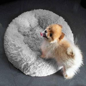 Springos Legowisko dla psa 90cm, pluszowe posłanie dla kota szary UNIWERSALNY 11