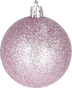 Springos Bombki choinkowe 12 szt. ozdoby świąteczne zestaw 3cm różowy UNIWERSALNY 3