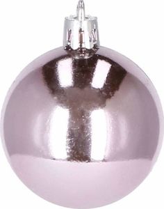 Springos Bombki choinkowe 12 szt. ozdoby świąteczne zestaw 3cm różowy UNIWERSALNY 4