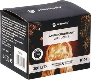 Lampki choinkowe Springos 300 LED białe zimne 4