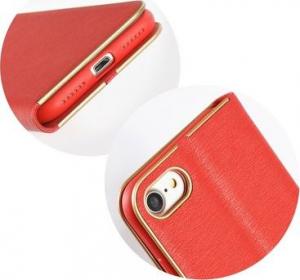 Partner Tele.com Kabura Forcell Luna Book Gold iPhone 7 / 8 / SE 2020 czerwona 4