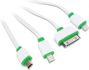 Kabel USB Omega USB-A - 1 m Zielony (OUCK4WG) 1