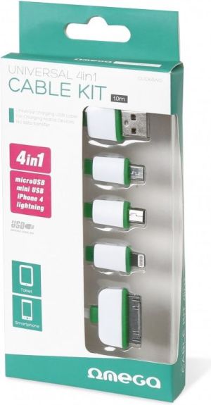 Kabel USB Omega USB-A - 1 m Zielony (OUCK4WG) 2