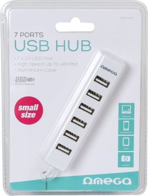 HUB USB Omega 7x USB-A 2.0 (OUH7PW) 2