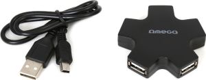 HUB USB Omega 4x USB-A 2.0 (OUH24SB) 2