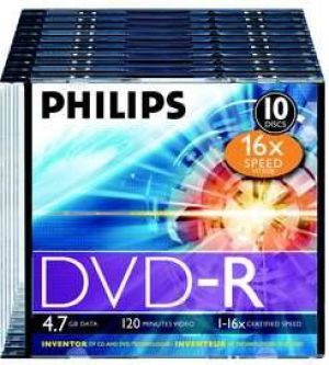 Philips DVD-R 4.7 GB 16x 10 sztuk (JAB-2793756) 1