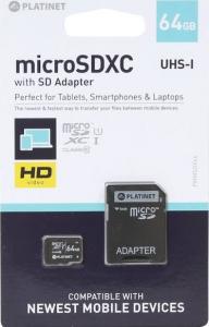 Karta Platinet MicroSDXC 64 GB Class 10 1