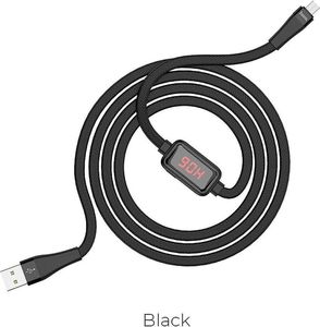 Kabel USB Partner Tele.com HOCO SELECTED kabel USB Timing LCD Micro USB S4 czarny 1