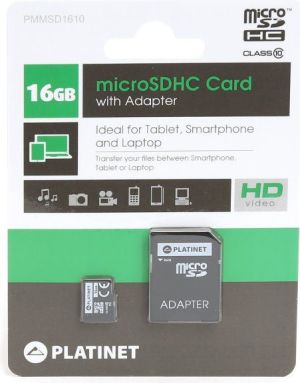 Karta Platinet MicroSDHC 16 GB Class 10  (PMMSD1610) 2